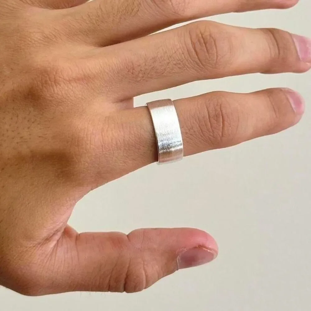 y2k silver classy signet ring